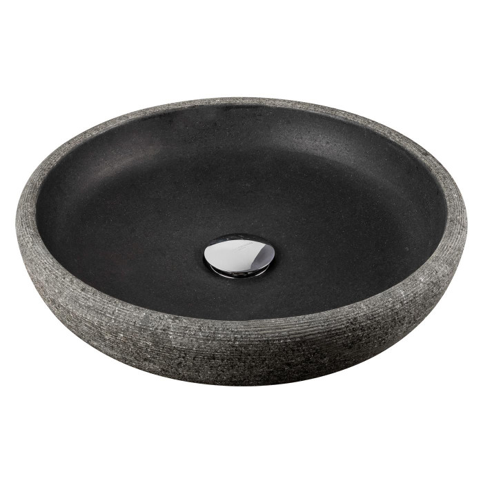 Раковина накладная (БАЗАЛЬТ) BDS-PAN-104118-B-BK