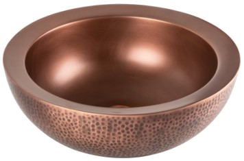 Раковина накладная из меди BDS-TRU-101125-A-CR