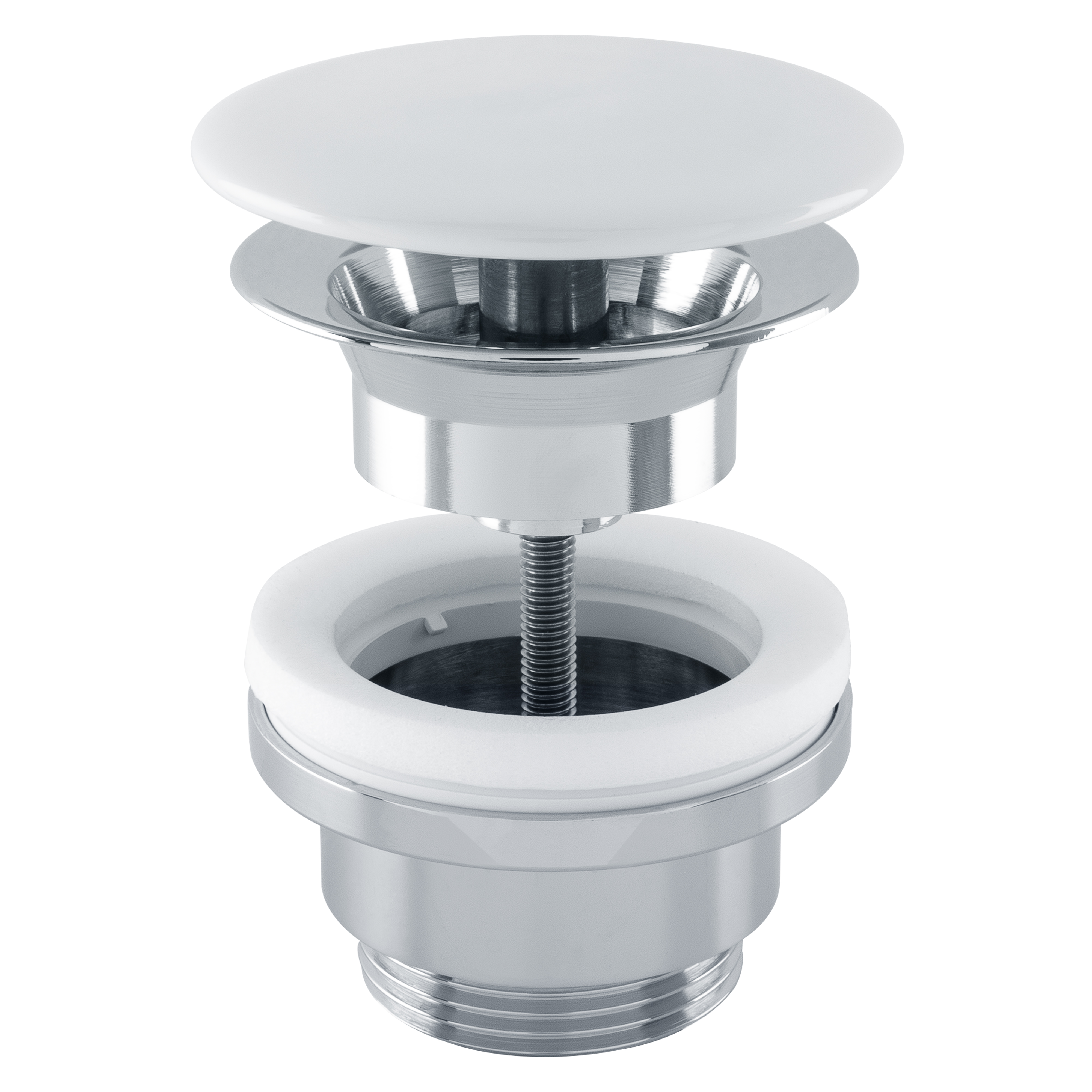 Донный клапан не нажимного типа универсальный BAGNODESIGN BDP-WBB-301-UB-WH