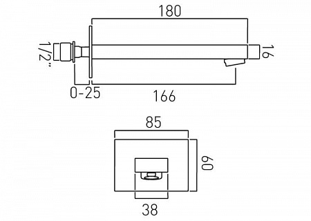 Излив 18 см NOT-140-C/P Излив 18 см NOT-140-C/P